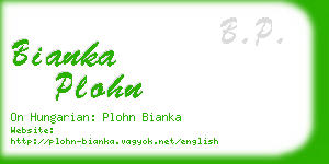 bianka plohn business card